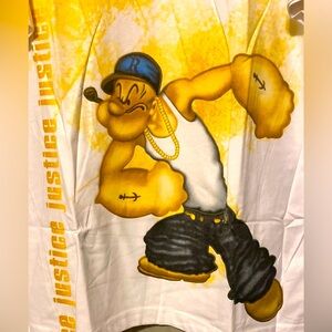 Vintage Justice 1929 Oversized Popeye Tee with Yellow Graphic 90’s NWT Men’s XL
